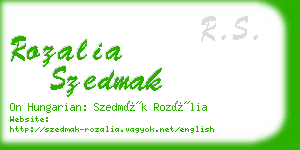 rozalia szedmak business card